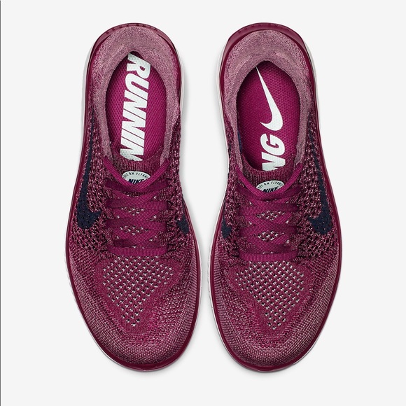 Nike Free RN Flyknit 2018 Raspberry Women’s Sneakers Shoes - Picture 4 of 16